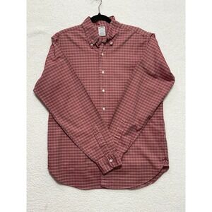 Brooks Brothers Regent Fit Plaid Button Down Shirt Mens Size 16/36‎ Red White